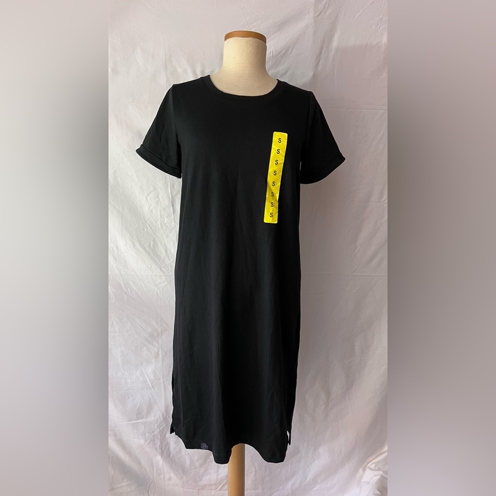Jessica Simpson Black Midi Tee Dress size small